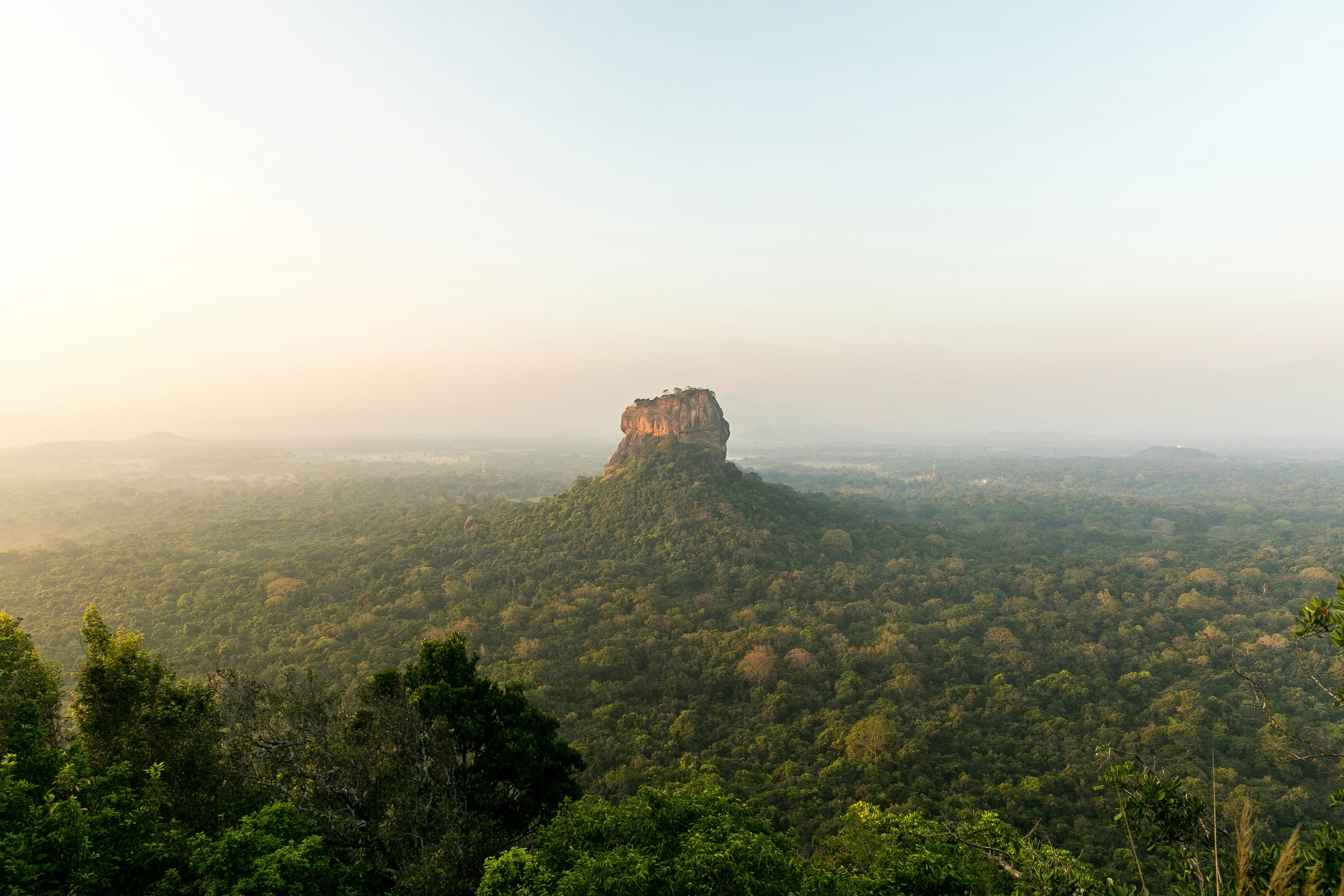 Sigiriya rock fortress at sunrise, Sri Lanka