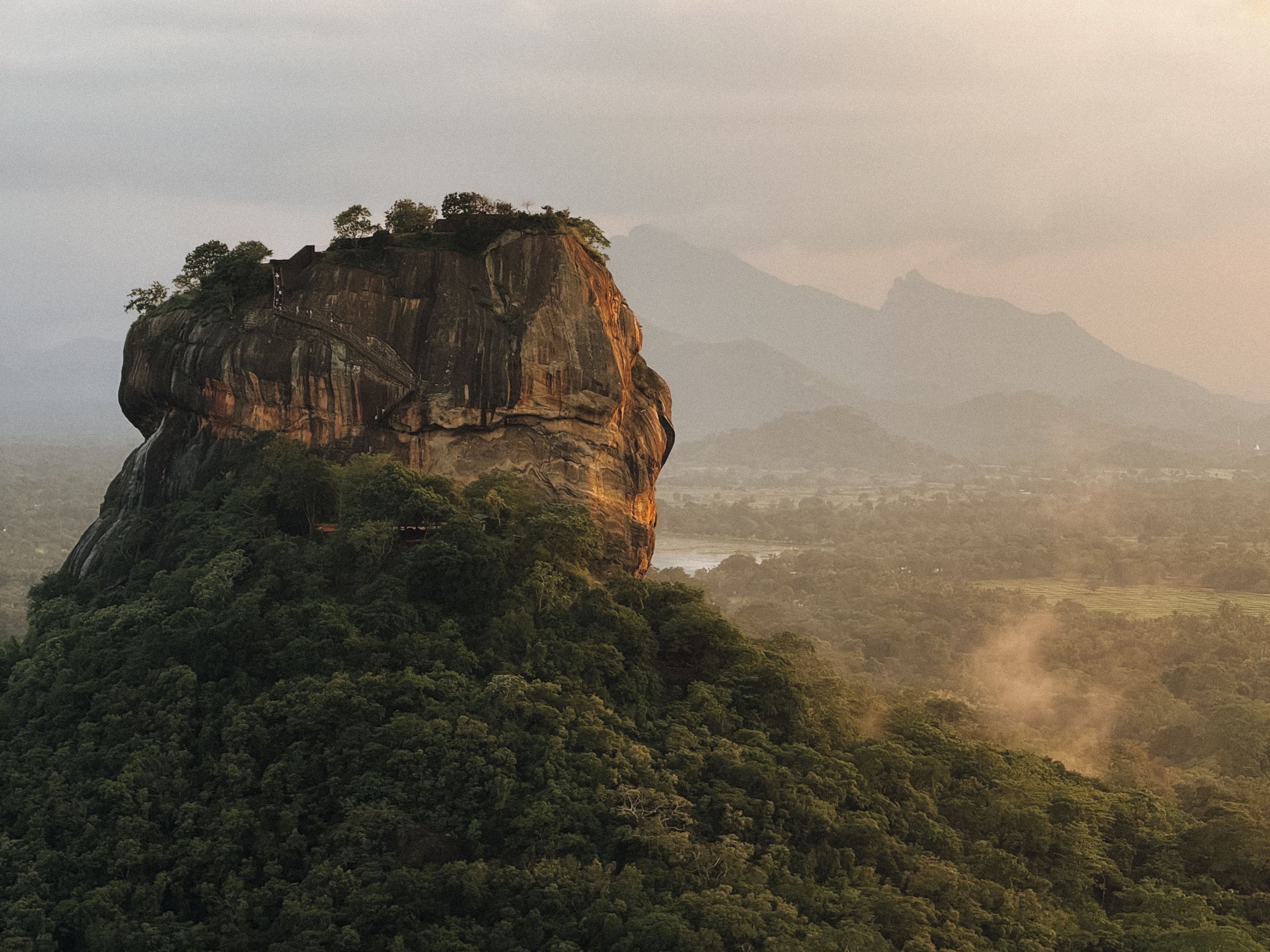 Sigiriya rock fortress at sunrise, Sri Lanka